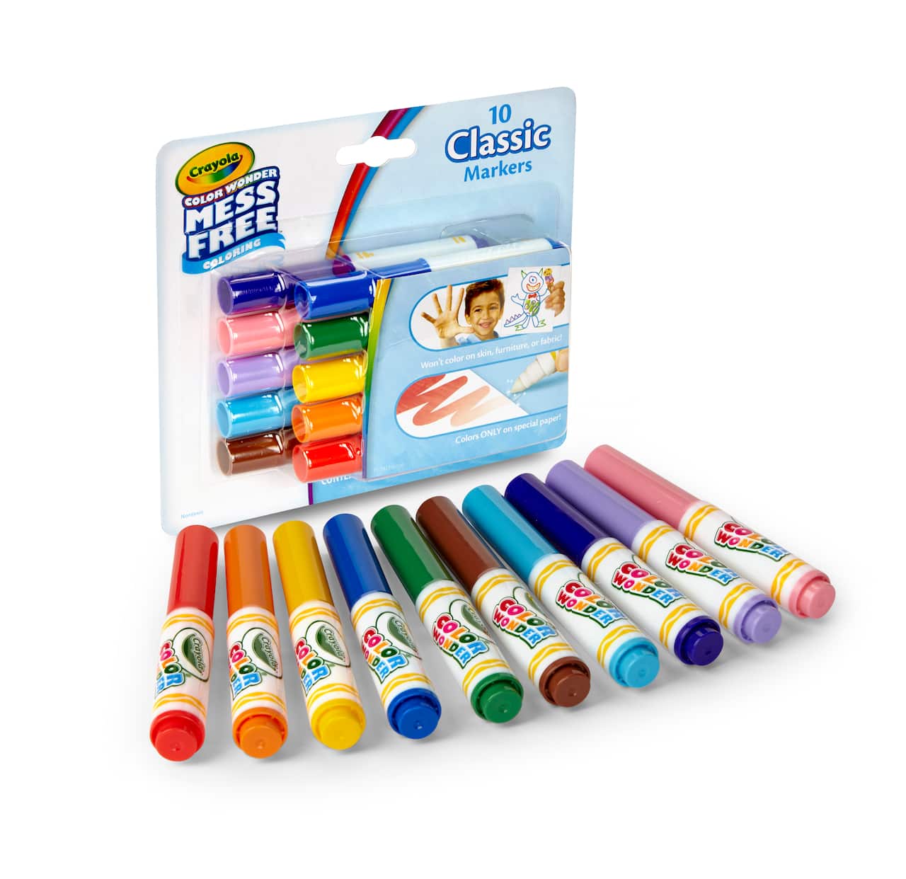 8 Packs: 10 ct. (80 total) Crayola® Color Wonder Mess Free™ Classic Mini Markers